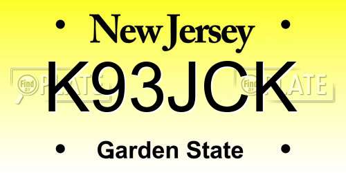K93JCK New Jersey License Plate