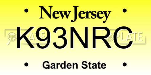 K93NRC New Jersey License Plate