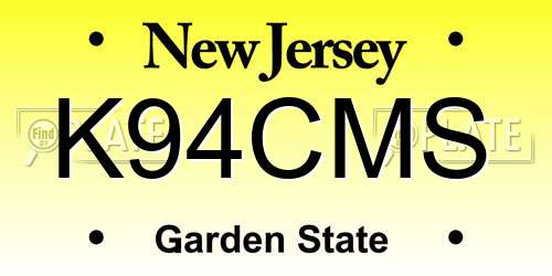 K94CMS New Jersey License Plate