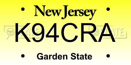 K94CRA New Jersey License Plate