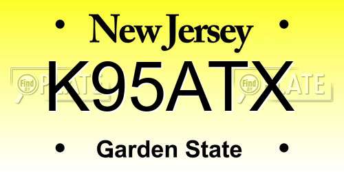 K95ATX New Jersey License Plate