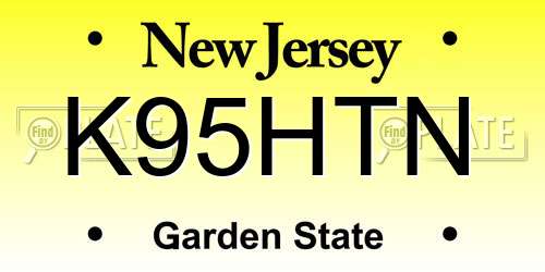 K95HTN New Jersey License Plate