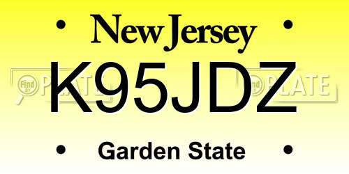 K95JDZ New Jersey License Plate