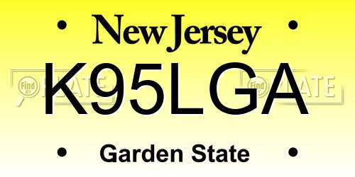 K95LGA New Jersey License Plate