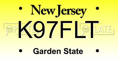 K97FLT New Jersey License Plate