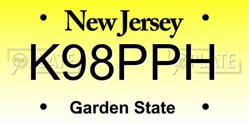K98PPH New Jersey License Plate