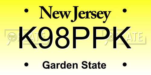K98PPK New Jersey License Plate