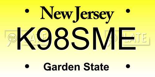 K98SME New Jersey License Plate