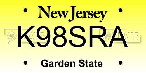 K98SRA New Jersey License Plate