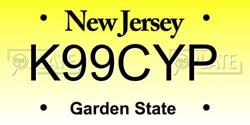 K99CYP New Jersey License Plate