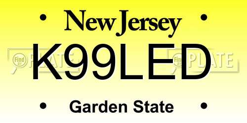 K99LED New Jersey License Plate