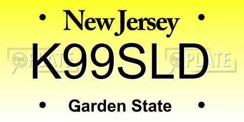 K99SLD New Jersey License Plate