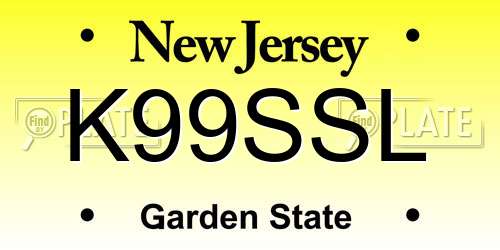 K99SSL New Jersey License Plate