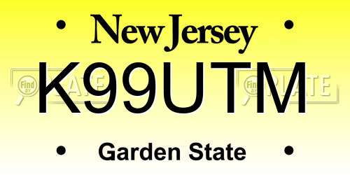 K99UTM New Jersey License Plate