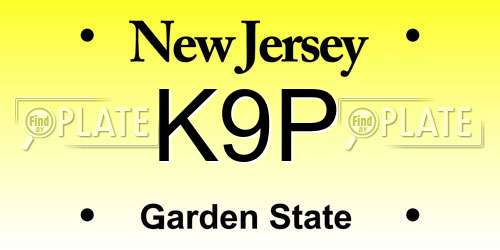 K9P New Jersey License Plate