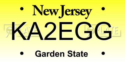 KA2EGG New Jersey License Plate