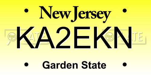 KA2EKN New Jersey License Plate