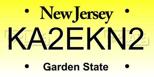 KA2EKN2 New Jersey License Plate