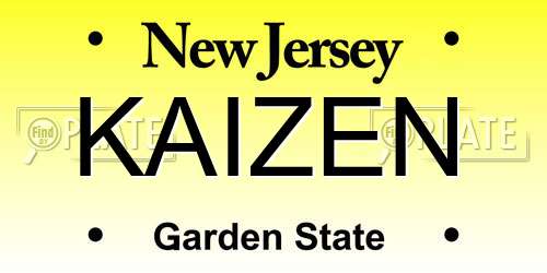 KAIZEN New Jersey License Plate