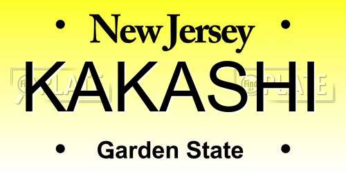 KAKASHI New Jersey License Plate