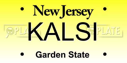 KALSI New Jersey License Plate