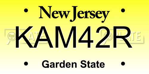 KAM42R New Jersey License Plate