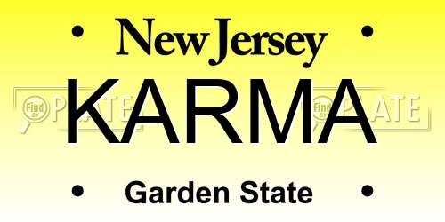 KARMA New Jersey License Plate