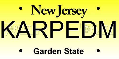 KARPEDM New Jersey License Plate