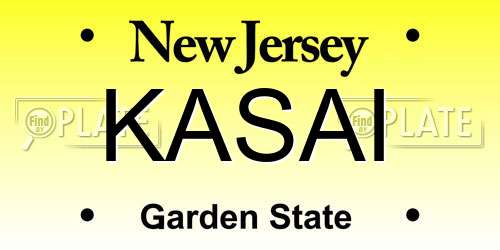 KASAI New Jersey License Plate