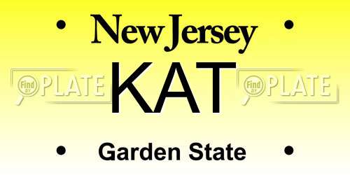 KAT New Jersey License Plate