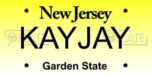 KAYJAY New Jersey License Plate