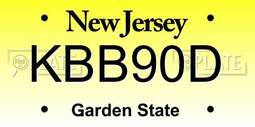 KBB90D New Jersey License Plate