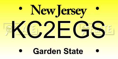KC2EGS New Jersey License Plate