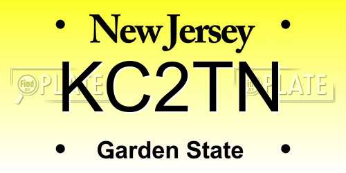 KC2TN New Jersey License Plate