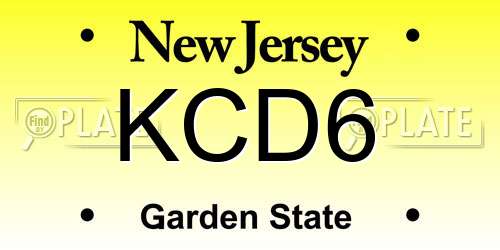 KCD6 New Jersey License Plate