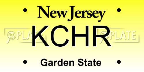 KCHR New Jersey License Plate