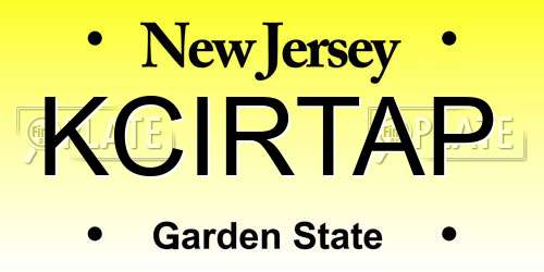 KCIRTAP New Jersey License Plate