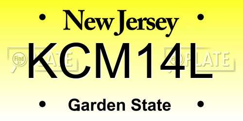 KCM14L New Jersey License Plate