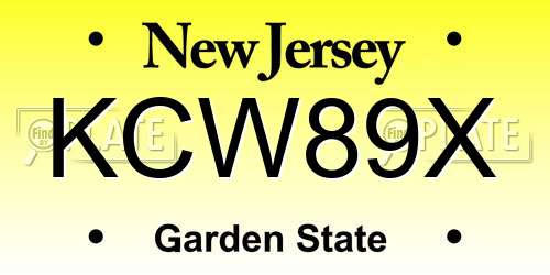 KCW89X New Jersey License Plate