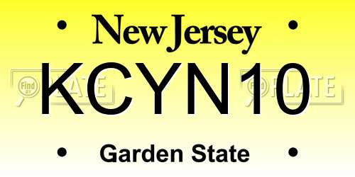 KCYN10 New Jersey License Plate