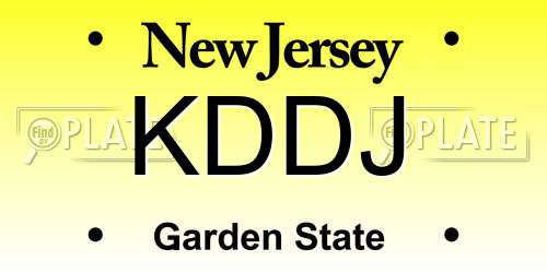 KDDJ New Jersey License Plate