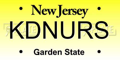 KDNURS New Jersey License Plate