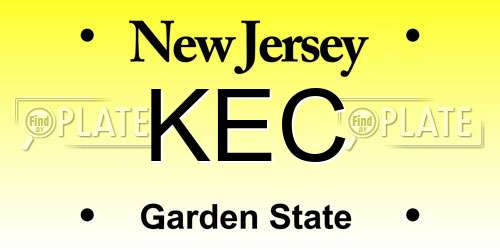 KEC New Jersey License Plate