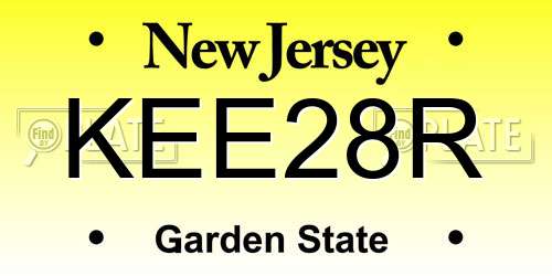 KEE28R New Jersey License Plate