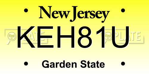 KEH81U New Jersey License Plate