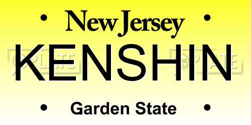 KENSHIN New Jersey License Plate