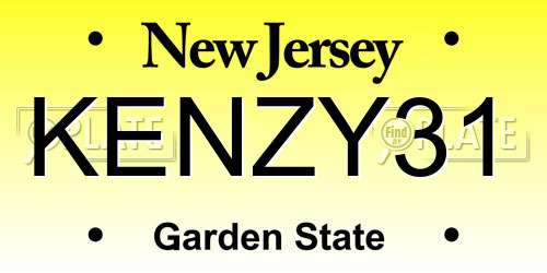 KENZY31 New Jersey License Plate