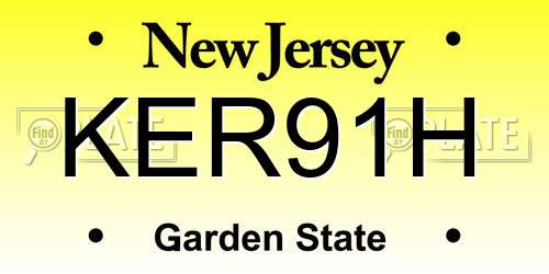KER91H New Jersey License Plate