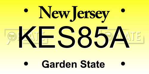KES85A New Jersey License Plate