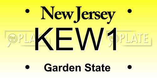 KEW1 New Jersey License Plate